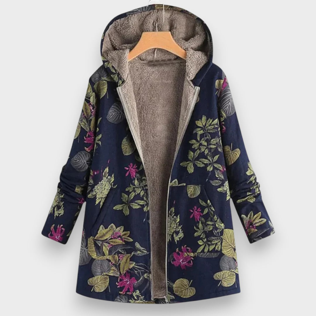 Pia | Stylish Fleece Jacket with Floral Pattern