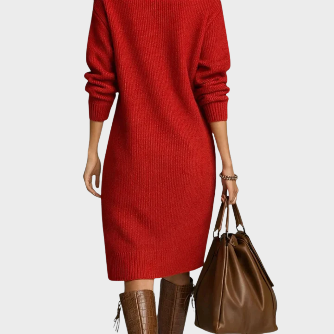 Nancy | Elegant Winter Dress with Buttons