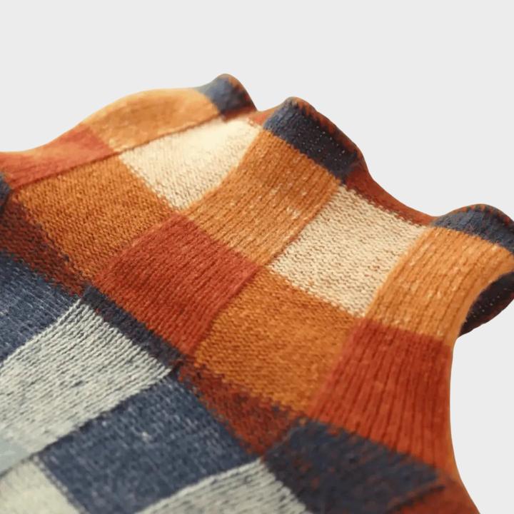 Kimberly | High neck jumper with patchwork pattern