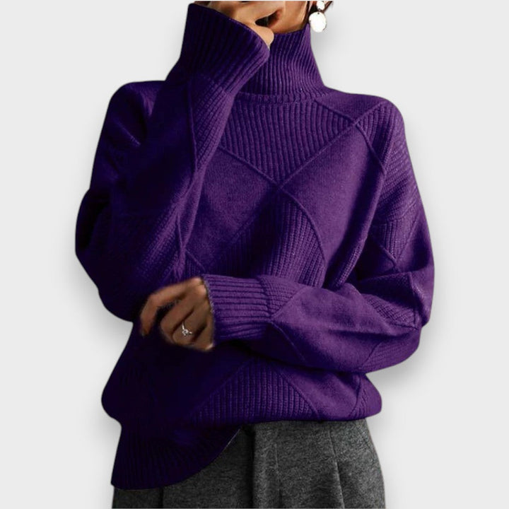 Remmy | Structured Roll Neck Jumper in Knit